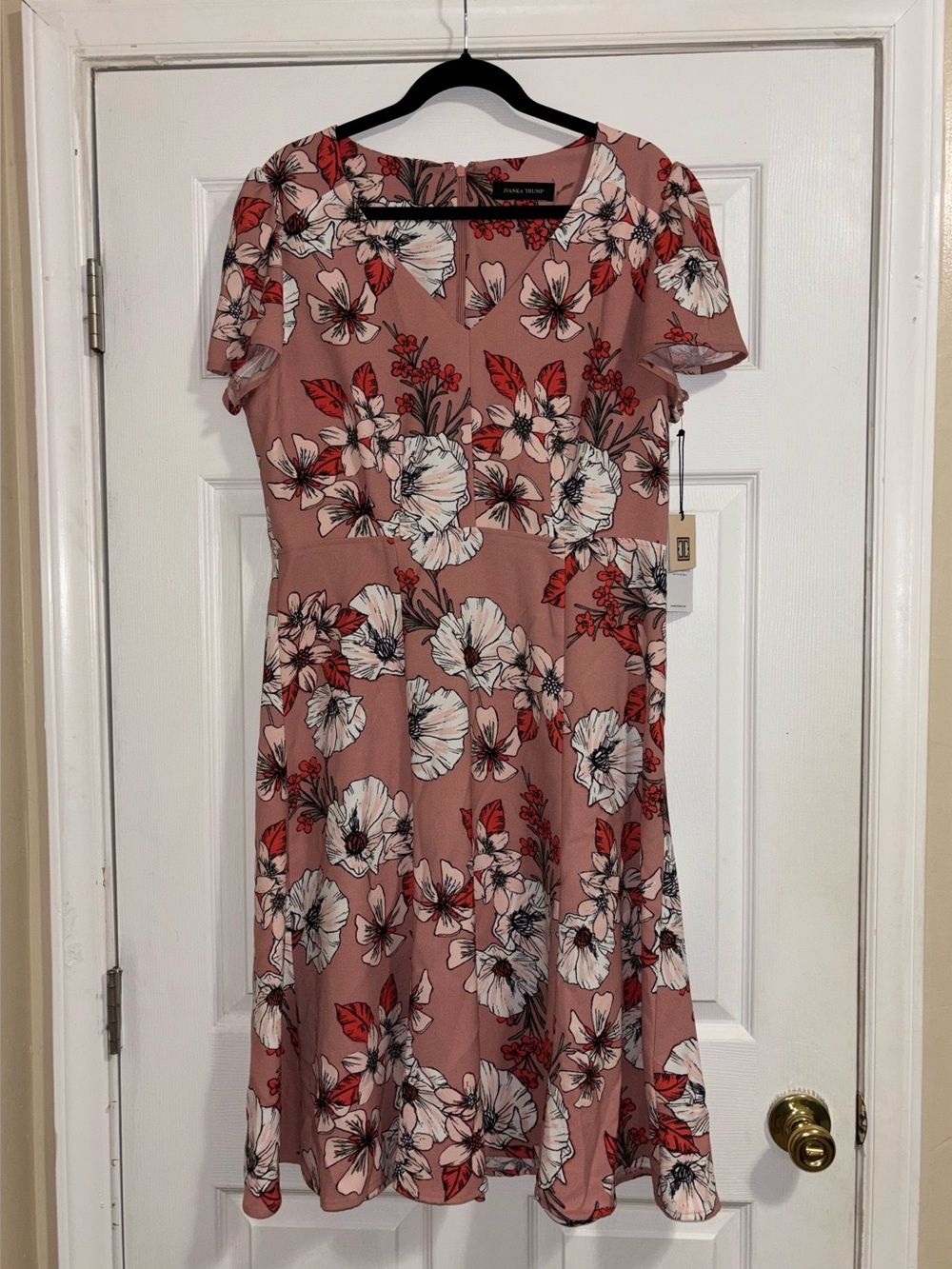 Ivanka Trump Georgia Peach Midi Dress Size 14 NWT